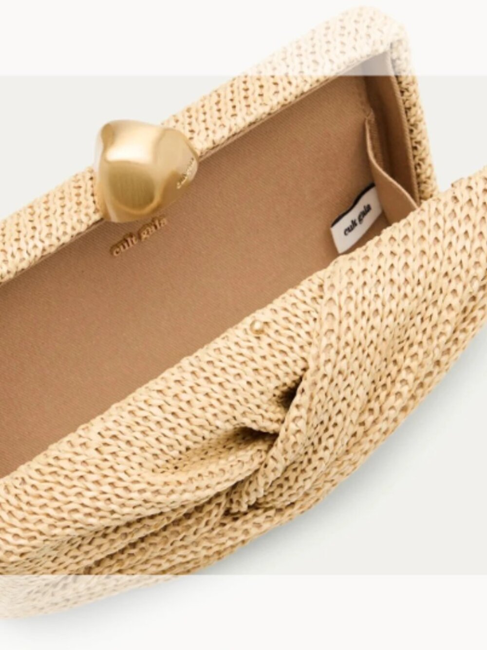 Cult Gaia NWT Lisse Twisted Raffia Clutch Bag - Picture 3 of 6